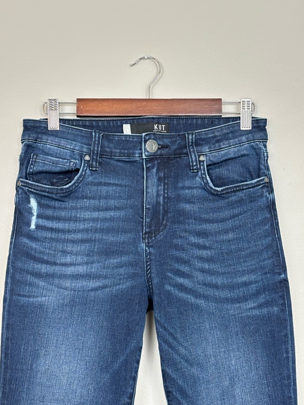Kut From The Kloth Jeans Womens 6 Blue Donna Mid Rise Skinny Denim Flawed - Picture 2 of 15